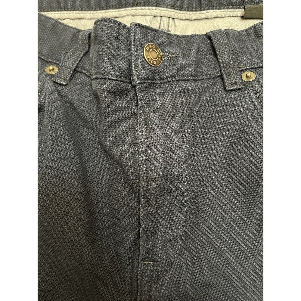 Boss Hugo Boss Men's 34 Navy Blue Stretch Italian Fabric Casual Pants - Picture 2 of 15